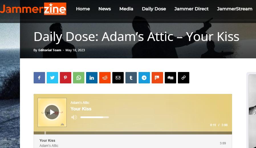 adamsattic's tweet photo. @jammerzine features "Your Kiss" by @adamsattic in its Daily Dose: https://t.co/HVaUHN3rZV
#climbingthechart #Top40 #newmusic2023 #AdamsAtticMusic #AdamsAtticYourKiss #orangecountymusic #weddingsong2023 #gardenwedding #weddingsong #firstdance https://t.co/SHxO5EpvpR