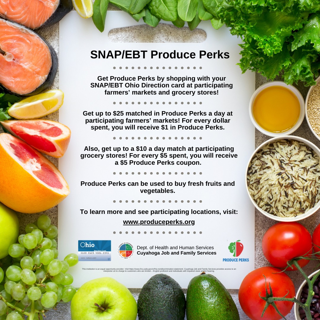 Cuyahoga County DCA on Twitter "Earn Produce Perks at participating