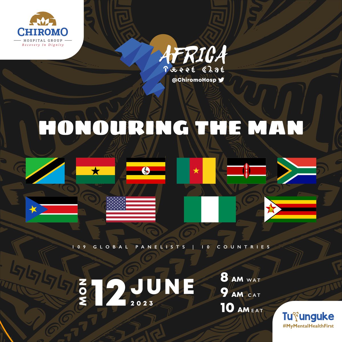 It's here! 

Welcome to the Africa Tweet Chat where we demystify #mentalhealth    

Spotlight: Honoring The Man

Today, we are joined by over 100 individuals from around the globe to help us understand matters 'Honoring The Man'

Let's Begin...

#TufungukeWanaume
#HonoringTheMan