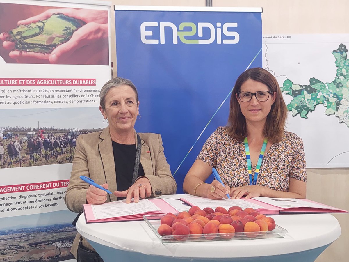 [En direct]

🤝 Salon des Maires du Gard : la Chambre d'agriculture et <a href="/Enedis/">Enedis</a> signent un partenariat autour de la sécurité électrique ⚡️ et l'accompagnement du monde agricole dans la #transitionenergetique  🌿