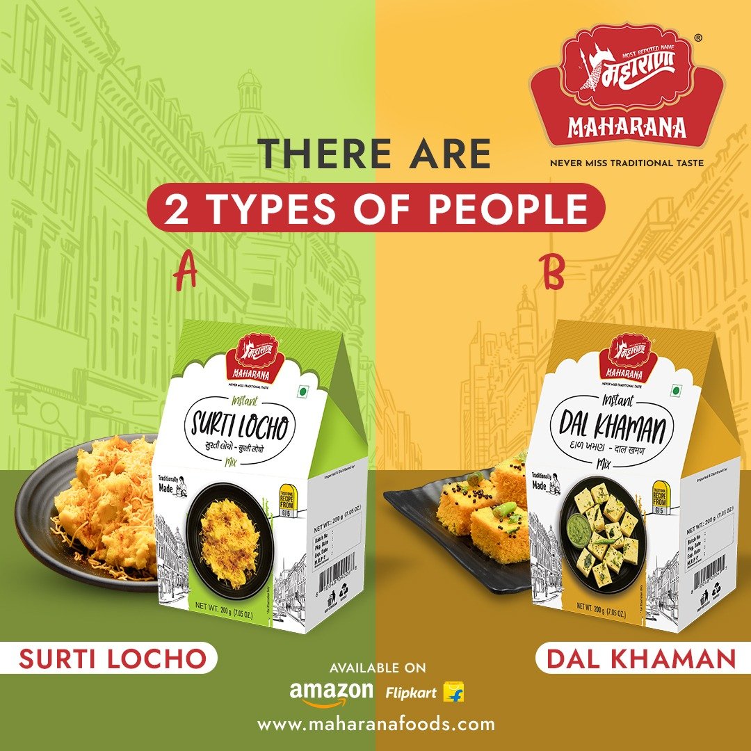 What type are you?
Team Surti Locho or Team Dal Khaman, answer us in the comment section!
For Inquiry Contact us on
+91 96383 71919
#MaharanaFoods #Maharana #Bardoli #Surat #NeverMissTraditionalTaste #maharanasnacks #instantmixes #instantmix #lochomix #khamanmix #ordertoday