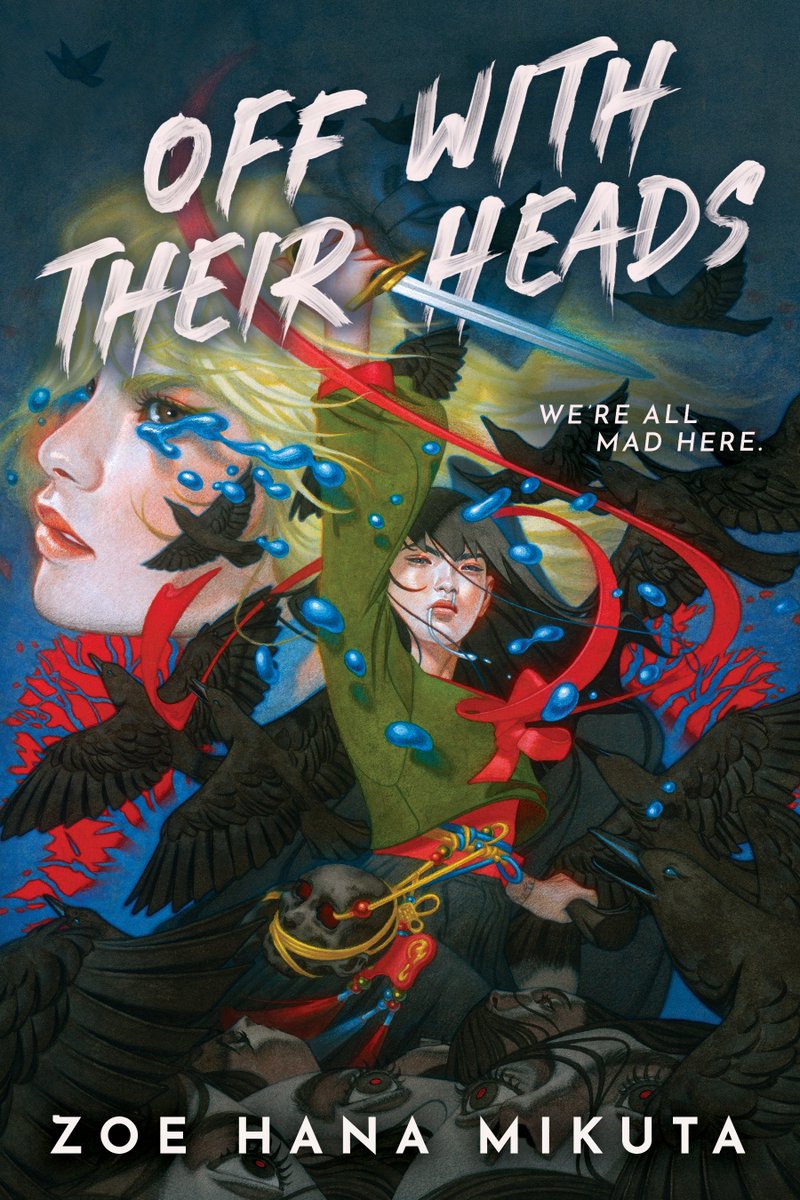 It's here! I am thrilled to share the gloriously unsettling cover art for OFF WITH THEIR HEADS - my fantasy horror Alice in Wonderland retelling, upcoming from Disney-Hyperion 4.23.24🐰🖤 So incredibly thankful to the artist Tran Nguyen and the designer Zareen Johnson <3