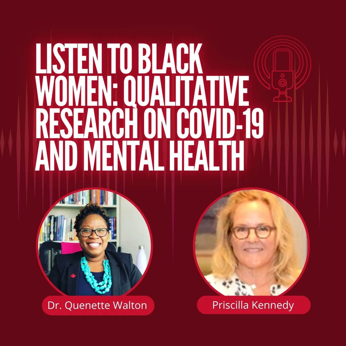 GCSWHEARLab's tweet photo. A new episode of the #ActionResearch podcast is out now! @DrQLWalton and @ppkennedy1 talk with @AnilAroraMSW about the effects of COVID-19 on Black women's mental health and the value of qualitative research. @UH_SocialWork 

Listen: https://t.co/Emc95V1whz https://t.co/HbhegfKkwe