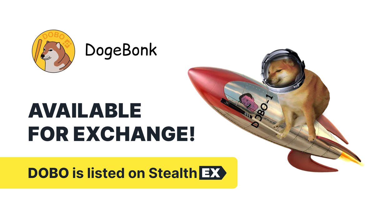 Get yourself true #memecoin 💪🐶

<a href="/dogebonk_token/">DogeBonk</a> the first #cryptocurrency sent into space, Reddit's Meme of the Year, Home of MemeTools and more 🔥

Get $DOBO on StealthEX easily!

👉 stealthex.io/?to=dobo 👈

No limits &amp; registration for cross-chain swap of 1000+ assets 💥