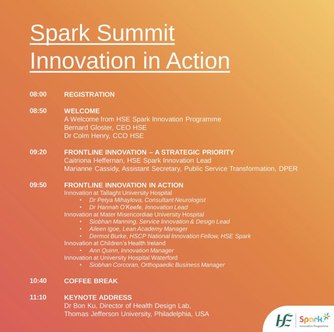 ProgrammeSpark's tweet image. HERE IT IS! 🤩

1st look at the #SparkSummit23 Agenda!

Inspiring keynotes? 
Real World examples? 
Interactive breakouts?

We have it all! 

Last tickets-&amp;gt;bit.ly/SparkSummit23 😎

@NDTP_HSE @NurMidONMSD @WeHSCPs @BernardGloster @CcoHse @BonKu @EITHealth_IRLUK @aurionlearning