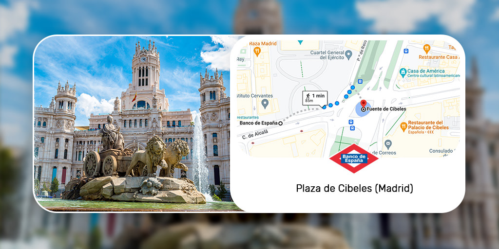EspanaEnLatam's tweet image. Ⓜ️ Today we&apos;re jumping off the metro 🚅 at #BancodeEspaña in #Madrid to find the #PlazadeCibeles square. 🤩

This famous fountain has become an emblematic symbol of the city. ❤️ Have you been here yet? 🥰

👉 bit.ly/3NPAVr9

#VisitSpain #SpainUrban @TurismoMadrid