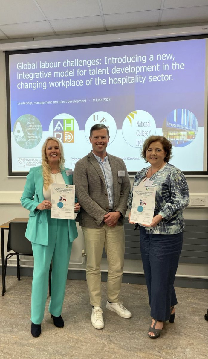 porduf's tweet photo. The theme for the University Forum for Human Resource Development Conference is “Workplace change – disruption, continuity and reinvention. The role of HRD in a changing Global Context"
Delighted our paper was recognised for  Best International Paper Highly Commended 2023 #UFHRD https://t.co/Vfukmw61Av
