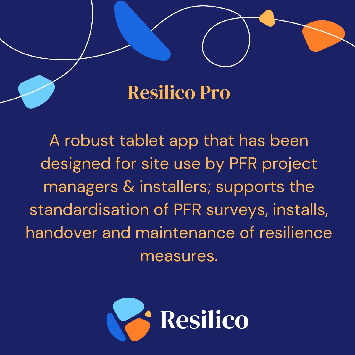 Resilico1's tweet photo. If you're responsible for specifying, installing or maintaining PFR for citizens or businesses, our Resilico Platform is here to support your every need  Aligned to the industry's Code of Conduct, Resilico Pro supports the standardisation of all tasks
#FloodandCoast2023 https://t.co/SQlBRmnNFt