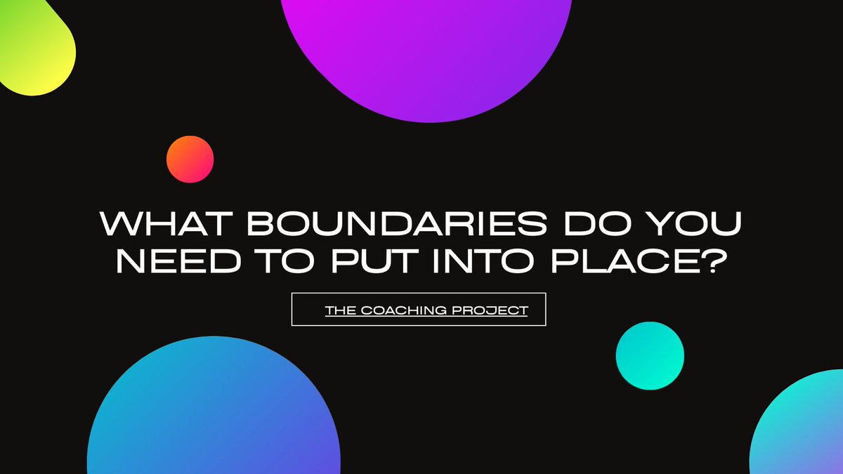 DebGaut's tweet image. "What boundaries do you need to put in place?" - Simple question. Sometimes not so easy to do. Yet good boundaries allow us to grow and thrive. Let's chat if it's time to set clear boundaries + you're unsure how to do it. Check out The Coaching Project: ow.ly/qgXZ50OITSe