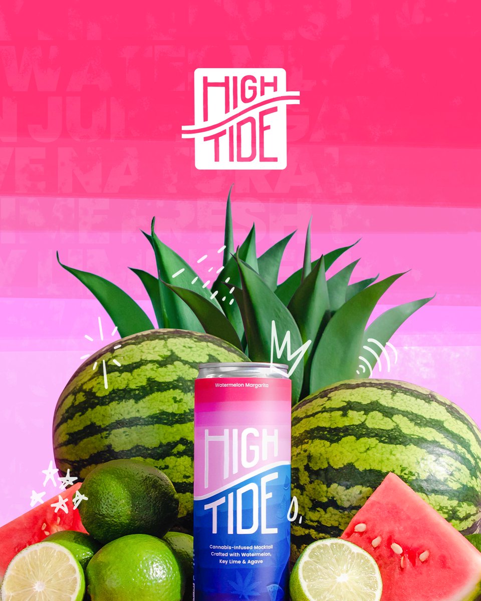 Fresh flavors from fresh ingredients 🍉🍃 (none of that fake candy taste - you're welcome) #hightide 
-⁠
-⁠
#infusedbeverage #infusedbeverages #margarita #margaritas #beverage #watermelonmargarita