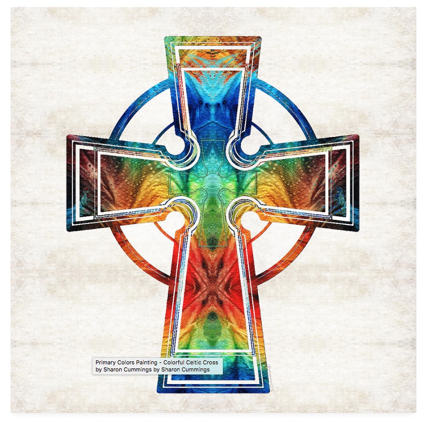 Colorful Celtic Cross HERE:  fineartamerica.com/featured/color… #Celtic #cross #Christianity #Christian #art #artwork #AYearForArt #BuyIntoArt #Spirituality #spiritualenergy