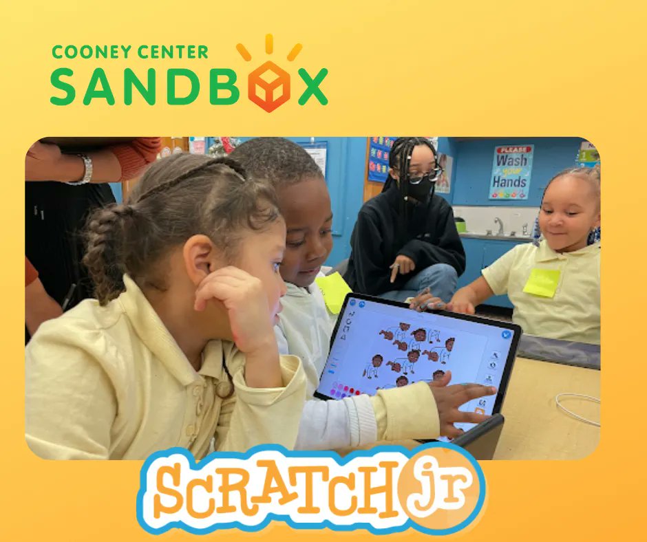 We were thrilled to work with the <a href="/scratch/">Scratch Team</a> team, <a href="/TheGiantRoom/">The GIANT Room</a>, and some amazing kindergarteners to help improve the next iteration of the <a href="/ScratchJr/">ScratchJr</a> app. Learn more about the #co-design process here bit.ly/3p1mRRf #cooneycentersandbox