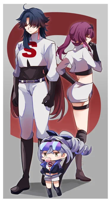 星核ハンターの皆さん ※ロケット団パロ ※縦長なのでクリック推奨 #崩壊スターレイル #HonkaiStarRail