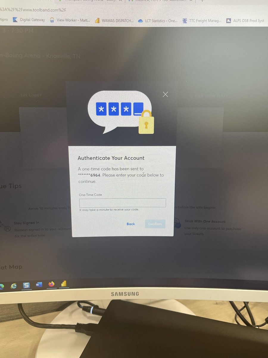 MatthewBerse's tweet photo. @ticketmaster this absolutely absurd.  After washing my time for 20 mins this is the message I get trying to buy @tool presale. https://t.co/3IbfQruqOm