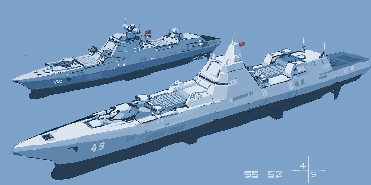 X03715713's tweet photo. #Navy #China #type055 #type052 https://t.co/5HbsKg7rGA