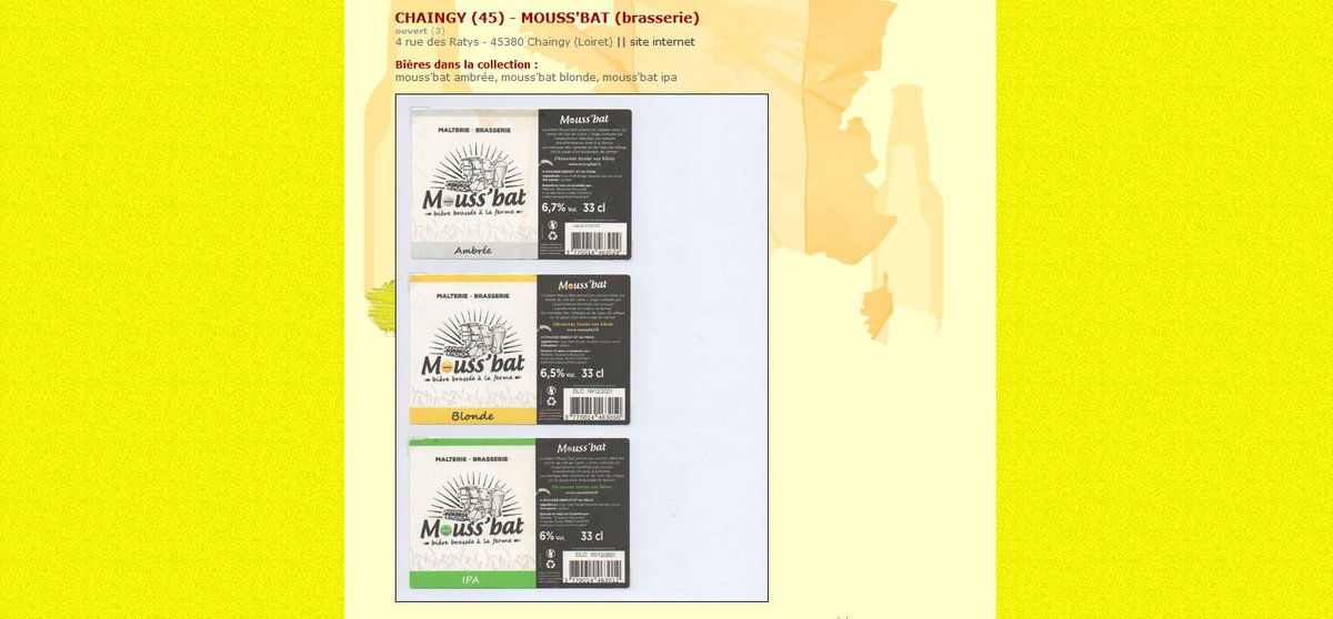 La brasserie Mouss'Bat arrive dans le répertoire  beuhbababeercollection.com/bierpage/franc…
#bbC #bière #étiquettes #collection #brasserie #malterie #microbrasserie #artisanale #loiret #chaingy