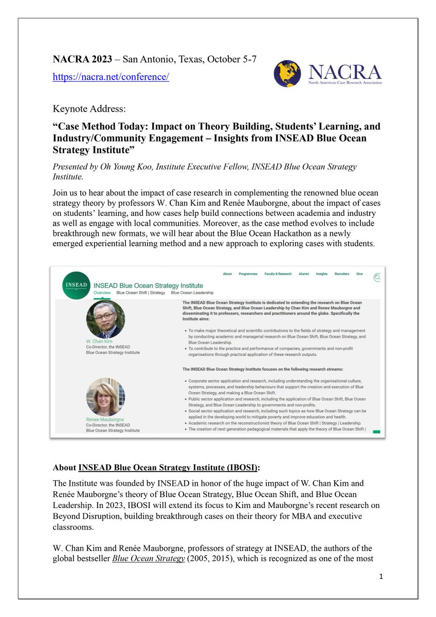 North American Case Research Association (NACRA) tweet media