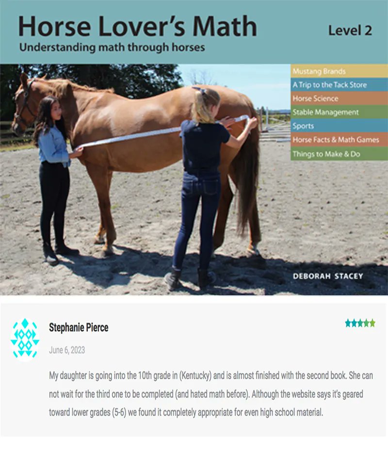 Let a child's passion for horses motivate their learning with Horse Lover's Math. buff.ly/1rsepXa #iteachmath #horses #selfdirectedlearning #Connectedlearning #5thchat #homeschool #unschooling #ponyhour
