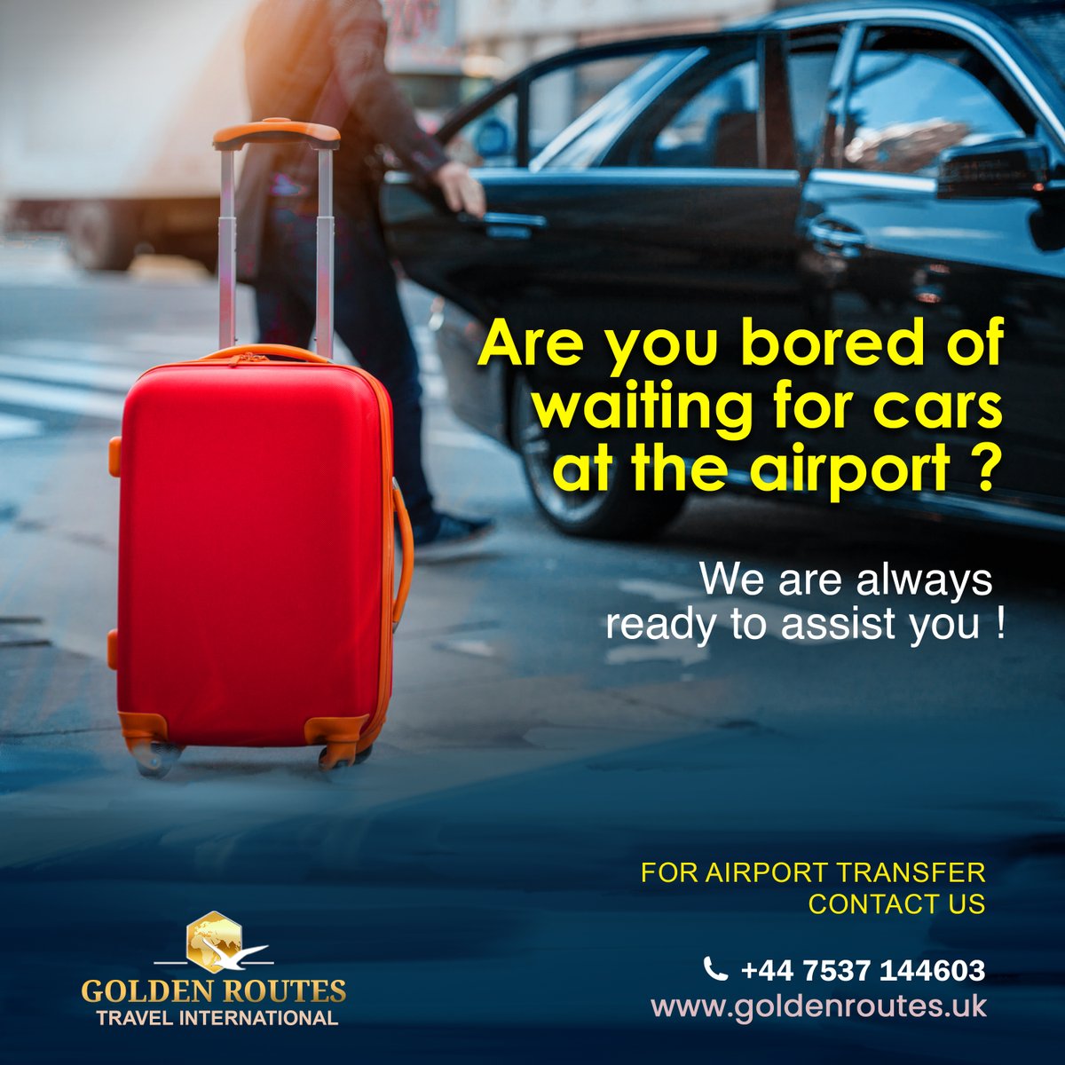 Always ready at your doorsteps.
Book your car
office@goldenroutes.uk
+41 76 482 77 66
#airporttransfers #airporttransfer #chauffeurservice #airport #travel #chauffeur #limousine #vip #limoservice #taxi #taxiservice #luxurytravel #transfer #privatedriver #transportation #business