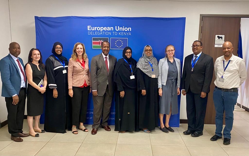 Happy to meet with ⁦<a href="/FCDCKenya/">FCDC Kenya</a>⁩ led by CEO Dr Farah &amp; former CEO ⁦<a href="/simba_guleid/">Simba Guleid</a>⁩. ⁦<a href="/EUinKenya/">European Union In Kenya</a>⁩ supports FCDC counties on infrastructure, peace &amp; resilience. Ensuring no county is left behind, we will continue to work with the region! ⁦<a href="/EUAmbKenya/">Henriette Geiger</a>⁩