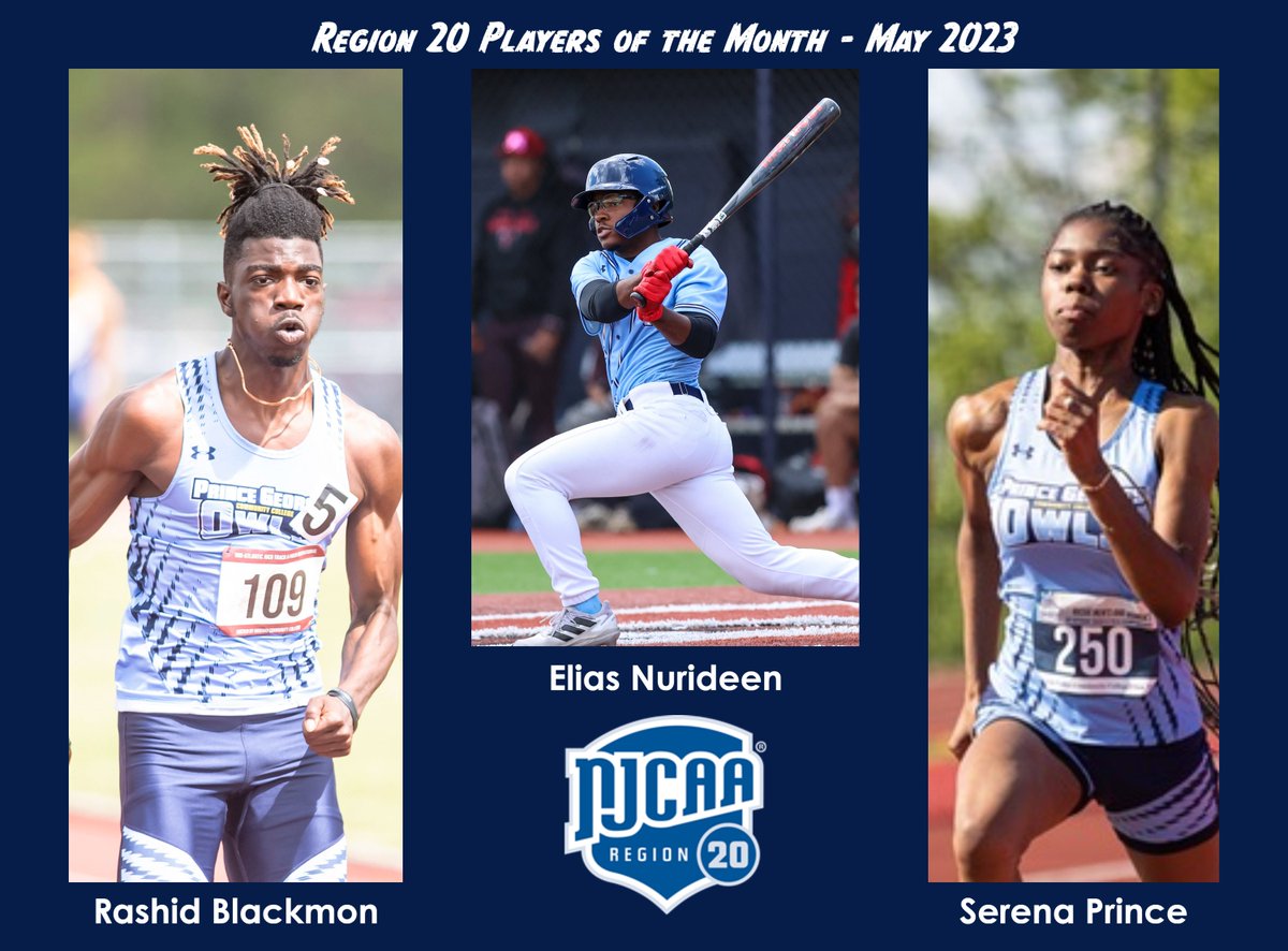 Shoutout to the three of our student athletes below on earning <a href="/NJCAARegion20/">Region 20</a> DIII Player of the Month honors in their respective sports!! #OwlNation🦉

Baseball - Elias Nurideen
Men's Track  &amp; Field - Rashid Blackmon
Women's Track &amp; Field - Serena Prince