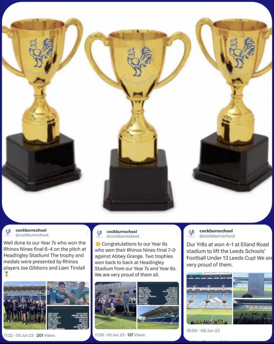 Three trophies won in two major sporting venues. One very proud Cockburn School!