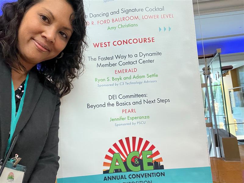 _Coopera's tweet image. Coopera's Jennifer Esperanza is honored to participate in the @MICreditUnions Annual Convention and Exposition in Grand Rapids. Today, Jenn shared her insights on DEI Committees, Initiatives, and the difference between change and transformation. #CUDEI #creditunions