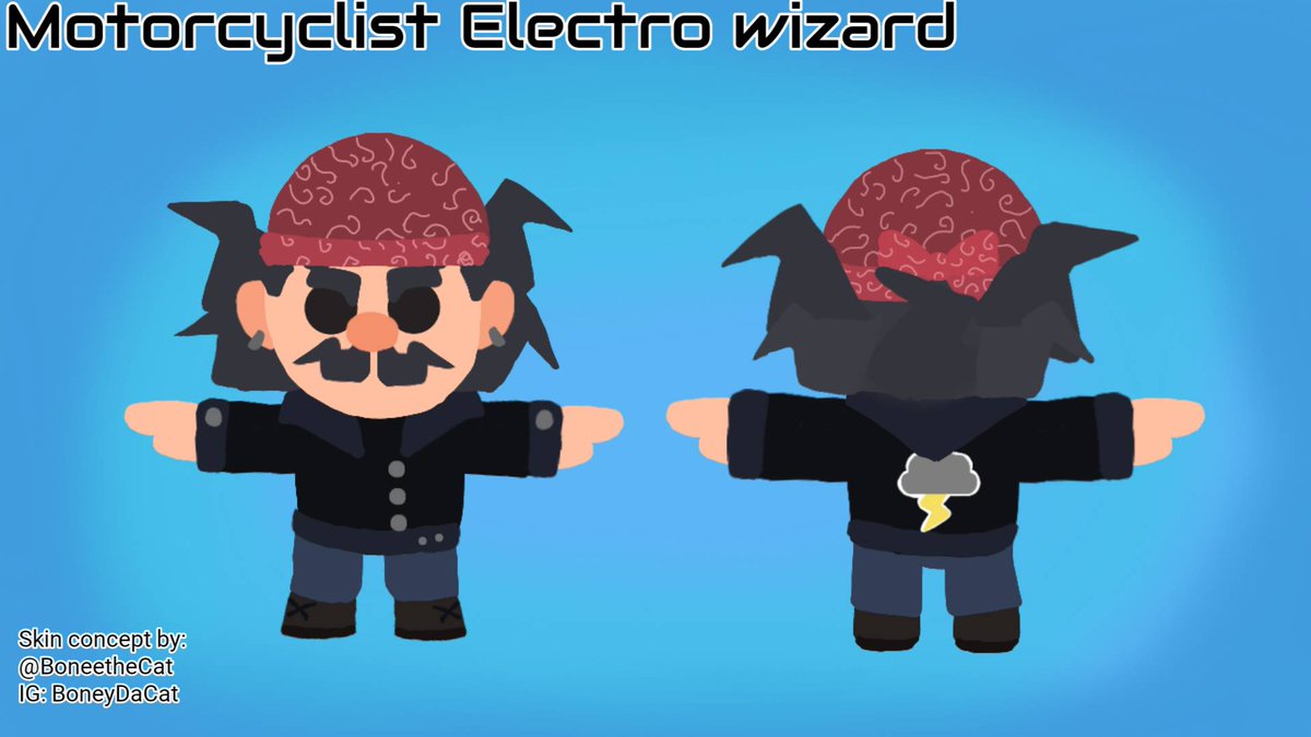 BoneetheCat's tweet photo. #minimondays #clashminifanart 
Motorcyclist Electro wizard from Clash a rama  🤟⚡#electrowizard #ewiz #clasharama #Skin https://t.co/otba6lxPjd