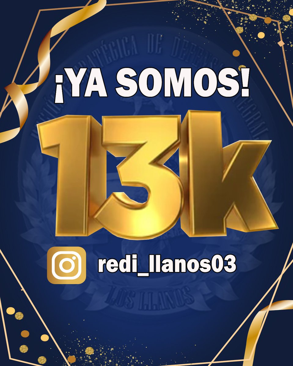 🎖️Ya somos más de 𝟏𝟑𝐊, en Instagram gracias por apoyarnos y seguirnos en nuestra plataforma digital📱📷

𝐈𝐍𝐒𝐓𝐀𝐆𝐑𝐀𝐌: 
𝐡𝐭𝐭𝐩𝐬://𝐰𝐰𝐰.𝐢𝐧𝐬𝐭𝐚𝐠𝐫𝐚𝐦.𝐜𝐨𝐦/𝐫𝐞𝐝𝐢_𝐥𝐥𝐚𝐧𝐨𝐬𝟎𝟑/