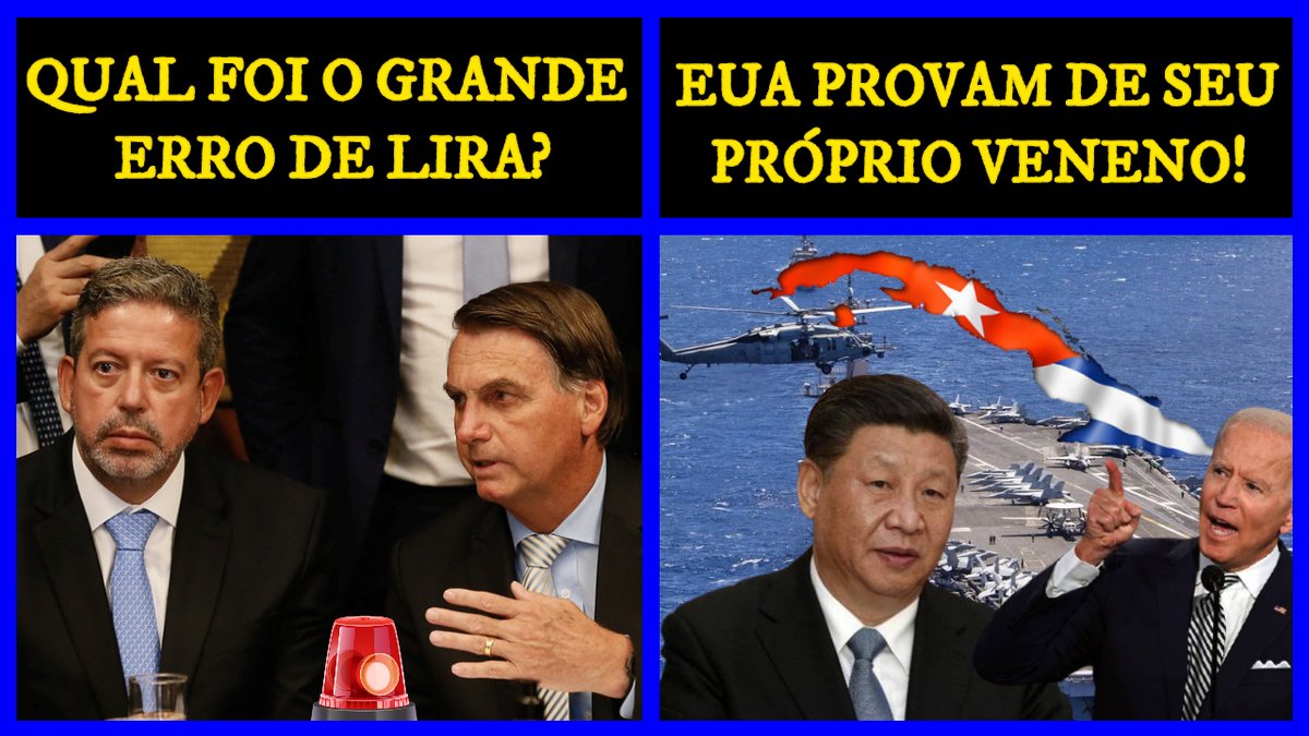 CarlitoAraujo13's tweet image. O “poderoso” Lira está acuado e teme seu destino! Base chinesa em Cuba, pesadelo para os EUA!
#corrupção #justiça #governo #camaradosdeputados #emprego #meioambiente #deltan #lavajato #zanin #moro #guerrafria #trump #kitrobotica
youtube.com/watch?v=z8u-S2…