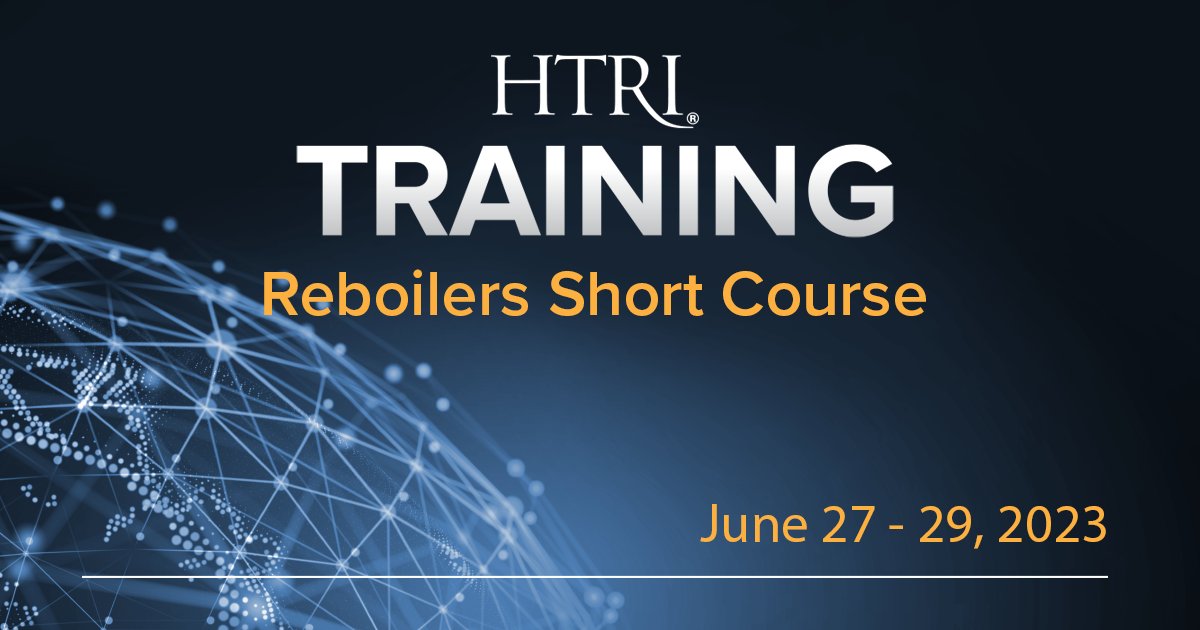 Do you design or evaluate reboilers? Join this HTRI course to learn the fundamentals of boiling mechanisms and how they apply to reboiler designs. Register now!
hubs.la/Q01STm9H0