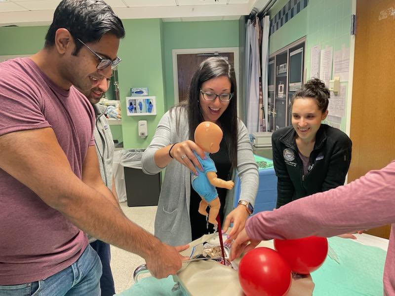 RachelIbrahimMD's tweet photo. Last emergency medicine conference of residency! Getting hands on with a perimortem c-section sim @upmcem #UPMC #EmergencyMedicine https://t.co/2DK7qLpKMk
