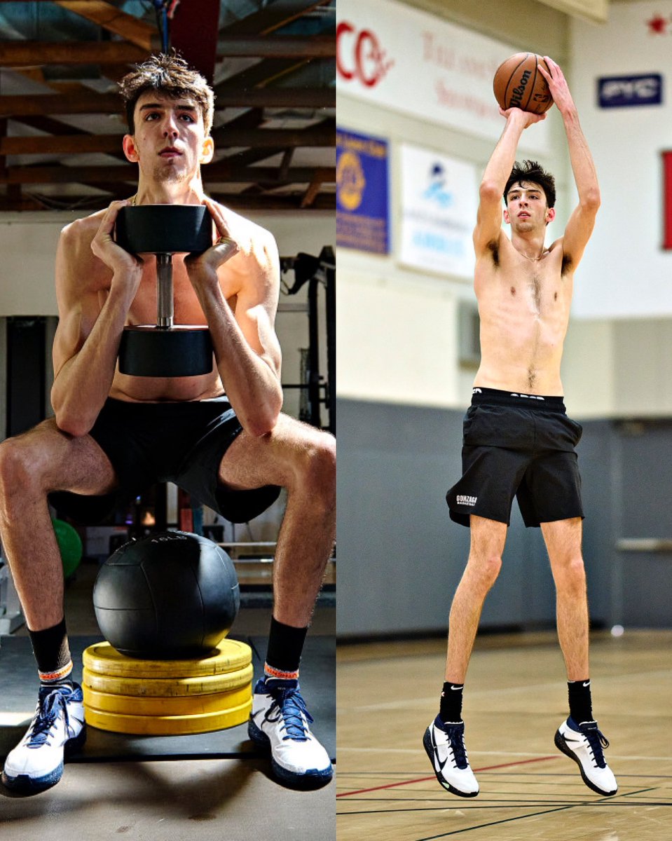 NBAMemes's tweet photo. Chet Holmgren has clearly been in the gym. You can tell he has added some muscle mass.

Can’t wait for his return 🙌🏽💪🏽 https://t.co/UOz3FELge6