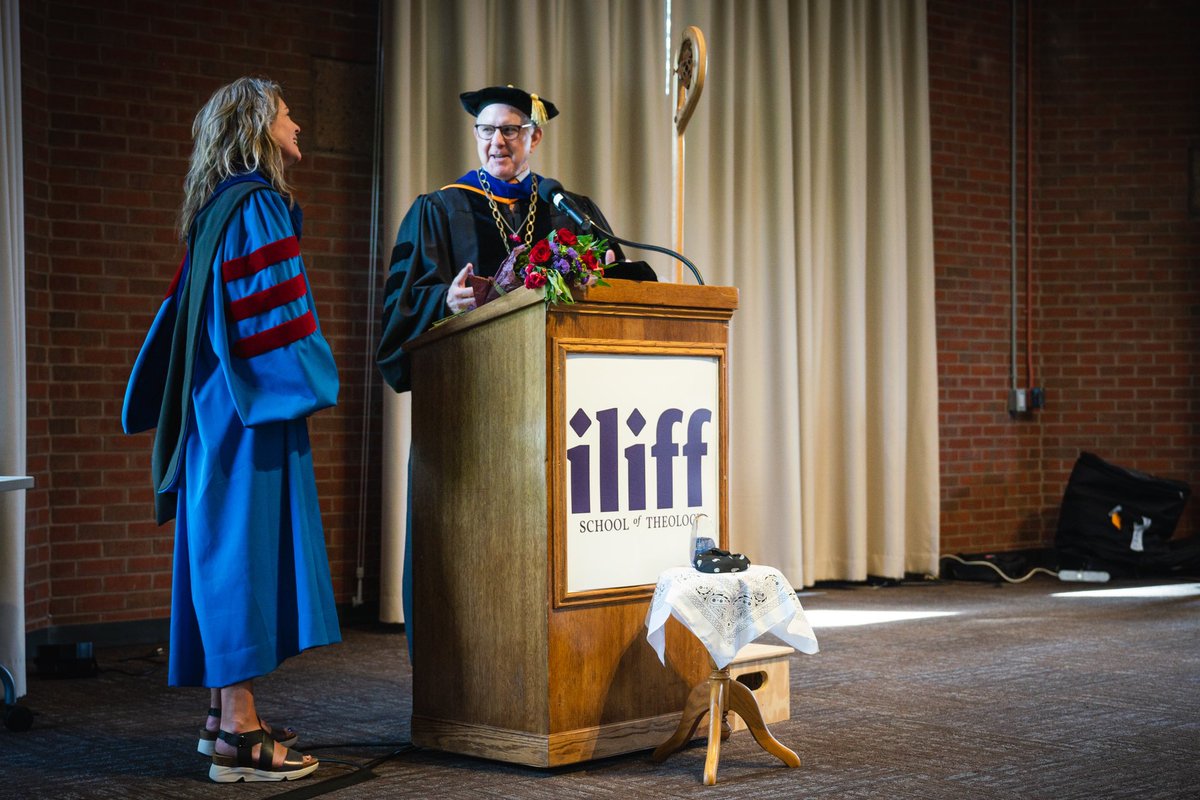 ilifftheology's tweet photo. See images from the formal installation event for Dr. Amy Erickson, recognizing her achievement of full Professor at Iliff School of Theology.

#iliff #iliffschooloftheology #education #events https://t.co/yfCoOWLIQs