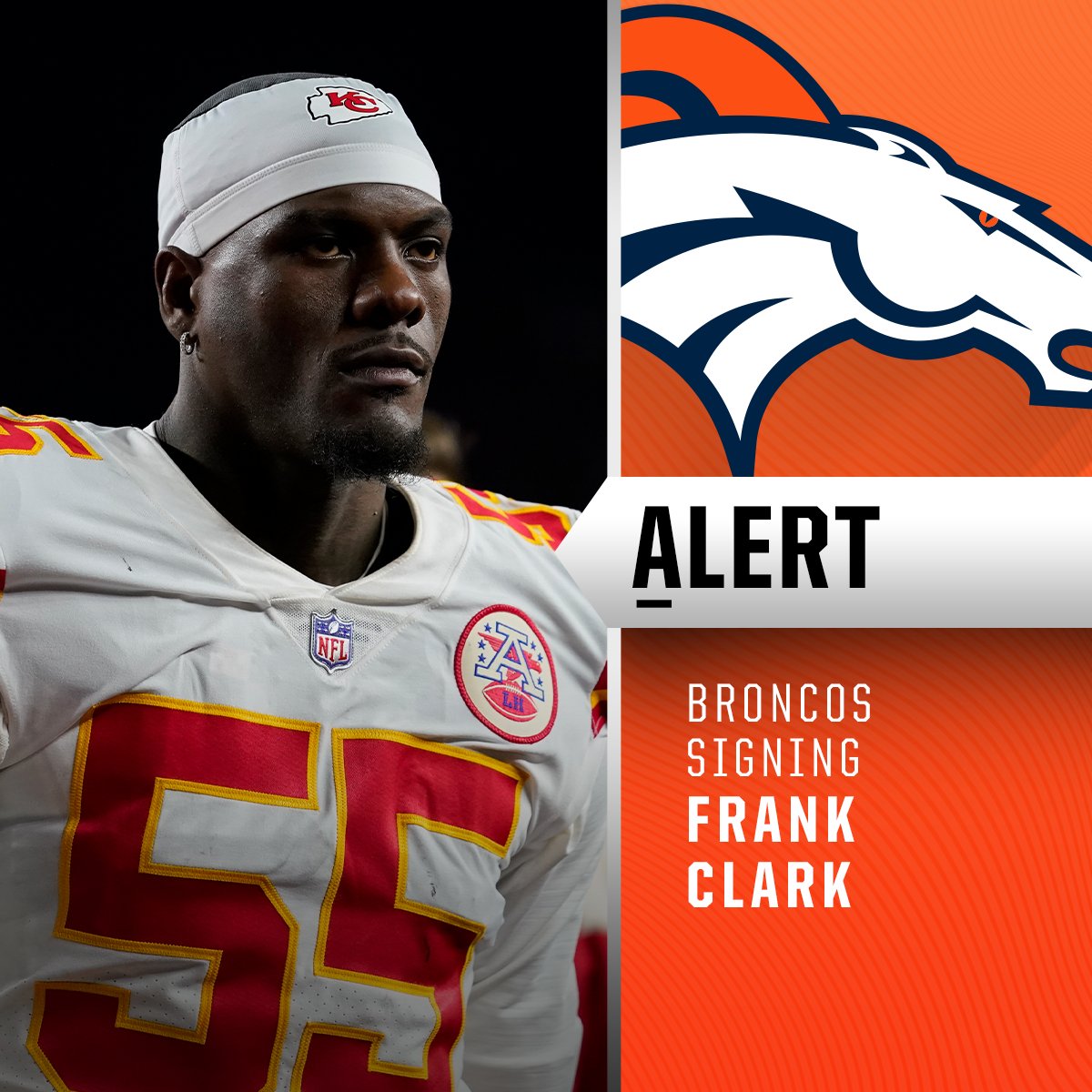 Broncos to sign DE Frank Clark to a 1-year deal. (via @TomPelissero)