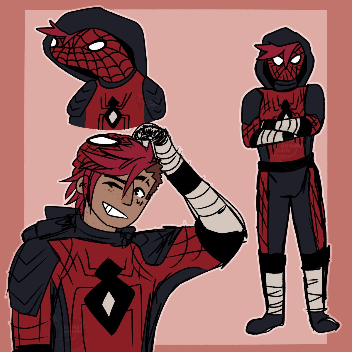 pumpkinwoof's tweet image. it’s been a minute since i’ve drawn but spider vi 🕷️