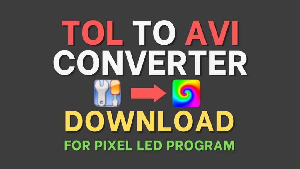 lededitpro's tweet photo. TOL to AVI Converter Tool: Download for Free
https://t.co/6v9BJlEoBQ
#LEDEdit #LEDEdit2014 #LEDEditEffects #Jinx #LEDEasy #NeonPlay #WS2811 #T1000s #T8000s #K1000c #TOL #AVI #converter #toltoaviconverter https://t.co/p1W4qj3uAZ