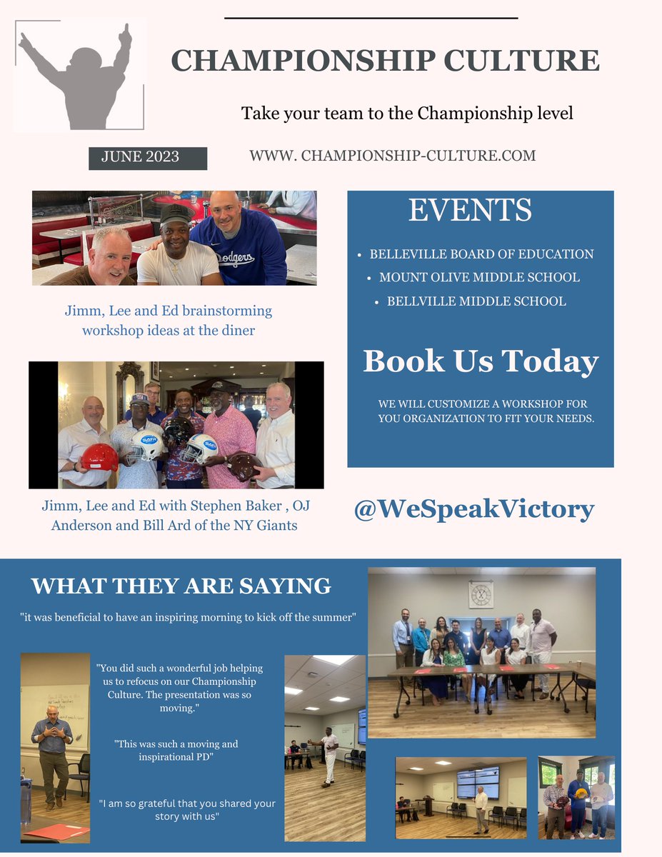 wespeakvictory's tweet photo. Here is what's happening at the championship level @cultureleaders @LeeRouson  Check us out at
https://t.co/vpozy8RnMv https://t.co/7ovYcwOQcT