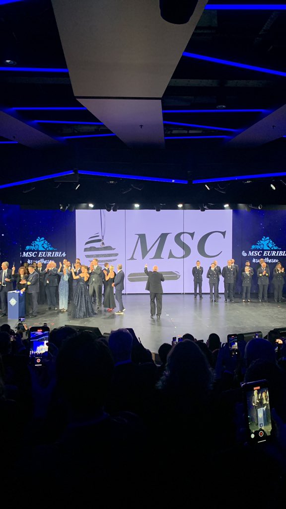 CruiseCriticUK's tweet image. Yes! @MSCCruisesUSA new #cruise #ship #MSCEuribia is christened by Sophia Loren! 🚢🥂 #SavetheSea