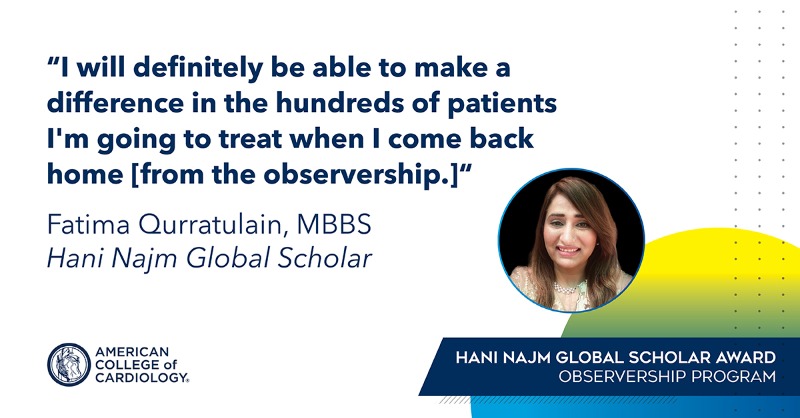 ACCinTouch's tweet photo. Apply for the Hani Najm Global Scholar Award Observership Program to shadow CV experts in the US, watch procedures &amp; surgeries first-hand, &amp; attend patient rounds &amp; teaching conferences. Learn more!