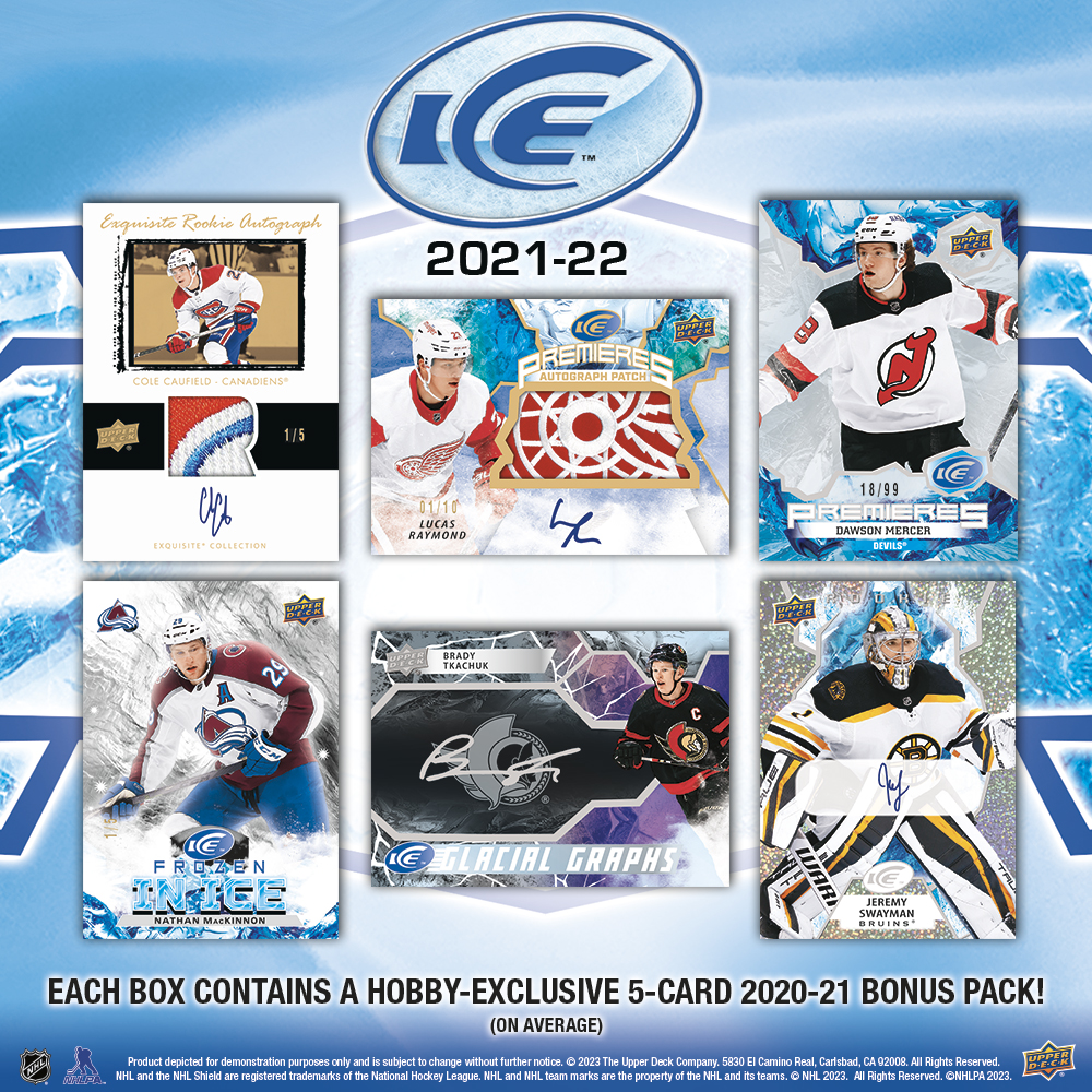 2021-22 Upper Deck Ice Checklist is Now Live! Releases June 14th

Checklist - bit.ly/2122IceCheckli…

Boxes/Cases - bit.ly/2122IceProducts

@UpperDeckSports @UpperDeckHockey @UniversalDst #UpperDeckHockey #SportsCards #HockeyCards #TradingCards #BoxBreaks #UpperDeckIce #NHL