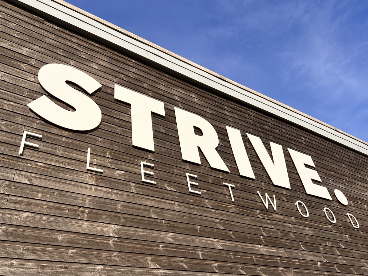 Never give up on your dreams! After years and years of brews, discussions and planning, our family coffee shop, @strivefleetwood, is finally springing to life. So happy with the new signage, roll on September! #daretodream