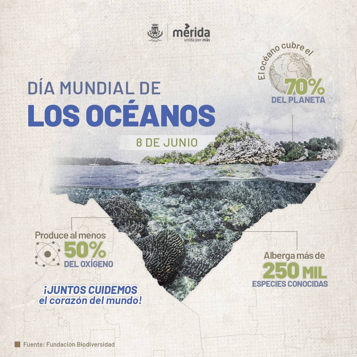 En el #DíaDeLosOcéanos, no importa que tan cerca o lejos estemos de ellos, creemos conciencia sobre la necesidad de proteger el agua y a todas las especies que viven ahí con acciones sustentables. ¡Cuidemos el corazón del mundo! 🌊