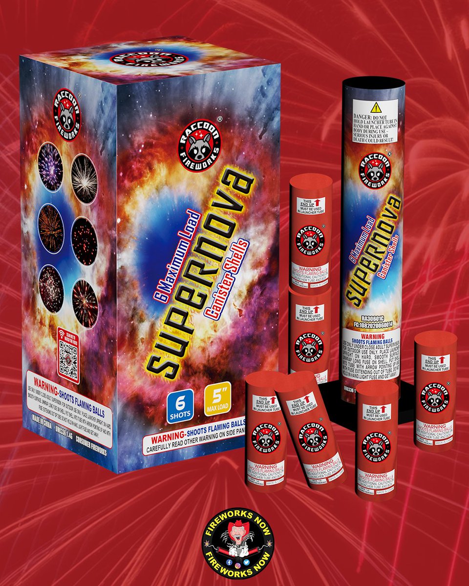 FireworksNowLLC's tweet photo. Supernova Canister Shells Six Shots 5" shells. Let' Go #fireworks #fireworksnow #4thOfJuly https://t.co/kVaqVkguqe