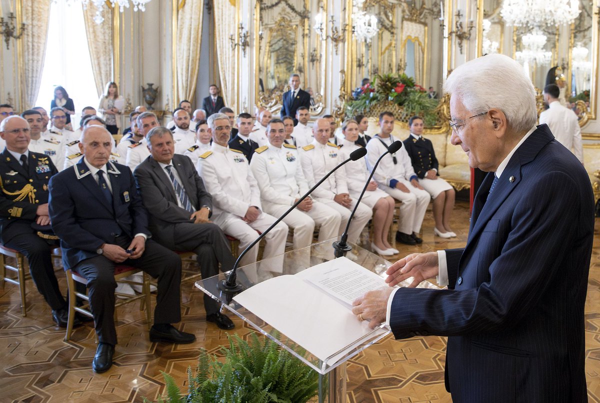 Il Presidente #Mattarella ha ricevuto il Capo di Stato Maggiore della #MarinaMilitare accompagnato da una rappresentanza di appartenenti al Corpo in occasione della Festa della Marina