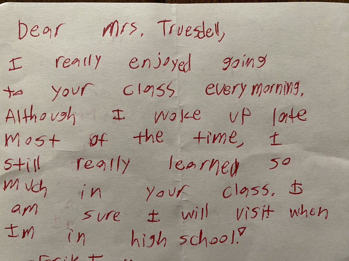 I wonder if students have any idea how much their words mean to us… 🥰