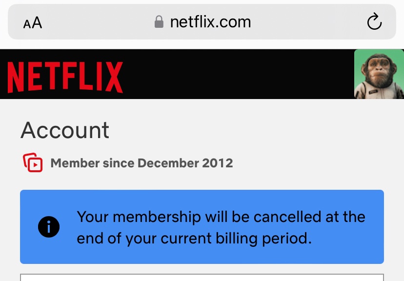 Bye bye #cancelnetflix <a href="/netflix/">Netflix</a>