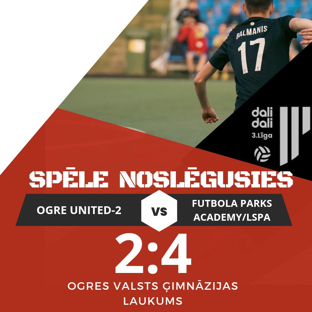 FutbolaParks's tweet photo. 🏁SPĒLE NOSLĒGUSIES!

Viesos uzvarējām Ogre United-2 ar rezultātu 4:2💥. Gatavojamies nākošais spēlei!

Paldies par atbalstu un tiekamies nākošajās spēlēs!❤️🖤🤍

#ogreunited #vs #parksacademy #paldiesparatbalstu #uzvara #victory 

📸 @griand_goexanimo / Andris Grīnbergs https://t.co/8zSLjhAXXv