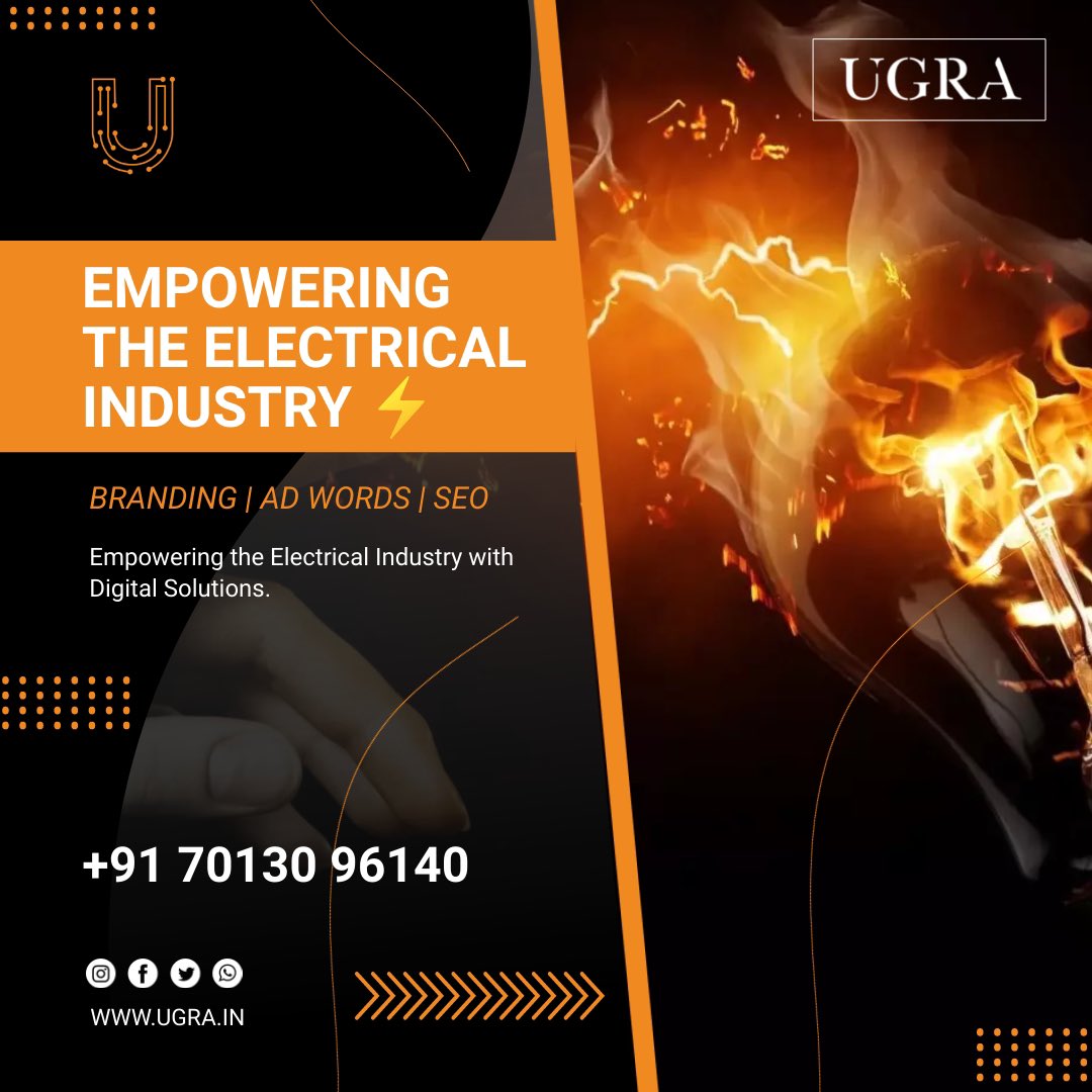 'Powering Your Digital Presence: Unleash the Potential of the Electrical Industry with Our Promotional Services!' #ElectricalIndustryBoost #DigitalPromotionPower #PowerfulPromotions #IlluminateYourBrand #branding #digitalmarketing #trending #marketing #ugra #ugraindia
