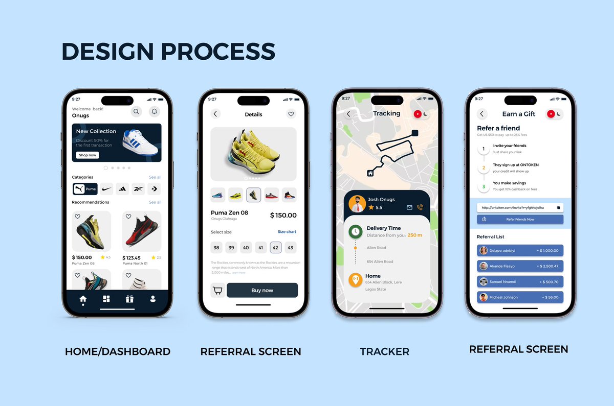 Joshonugs's tweet photo. Excited to share my 1st project, a UX/ Ul case study on an E-Commerce Footwear App, a App designed to buy footwears in REAL TIME, Accessible and affordable.

Check out the case study to learn more 

https://t.co/gJhPQMsawK

#uidesign #uiux #Designers #App #UIUXDesigner #Casestudy https://t.co/myftESx1BS